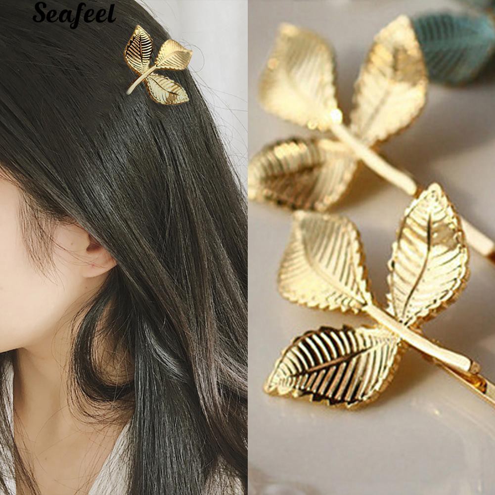 Kẹp tóc trang trí hình lá kiểu cổ điển