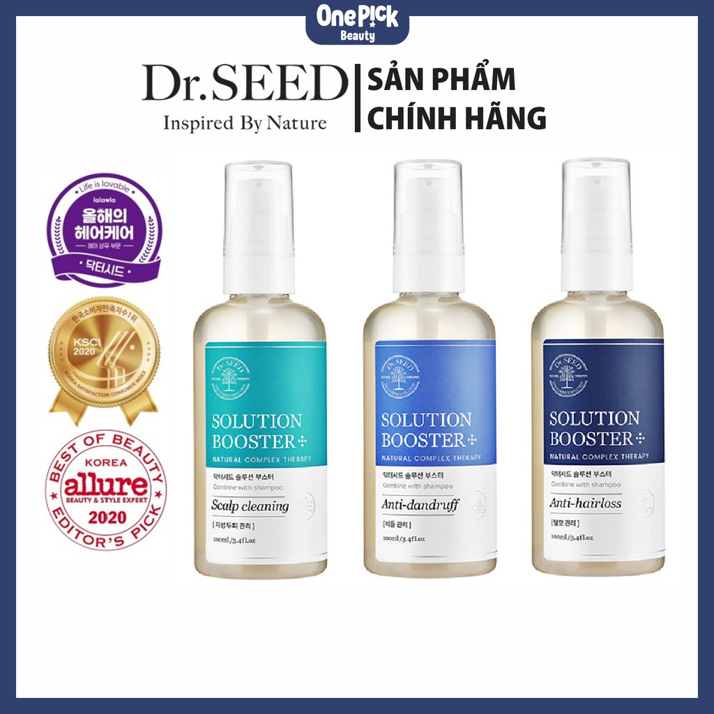 Dầu dưỡng trị gàu,Ngăn ngừa rụng tóc,Giảm bã nhờn,Làm sạch da đầu[Dr.Seed Solution Booster Hair Treatment 100ml]