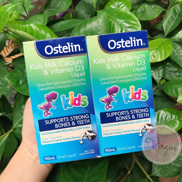 Bổ sung Canxi và Vitamin D2 Ostelin cho trẻ