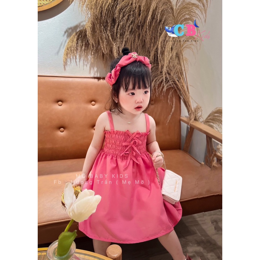 Váy bèo nhún KÈM BỜM xinh cho bé gái - VBKB