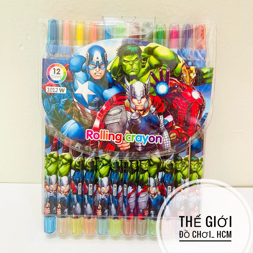 [HÀNG TỐT] Bút sáp vặn 12 màu dành cho bé học vẽ tô màu.