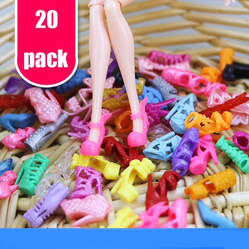 Set 20 đôi giày cao gót 30cm cho búp bê Barbie