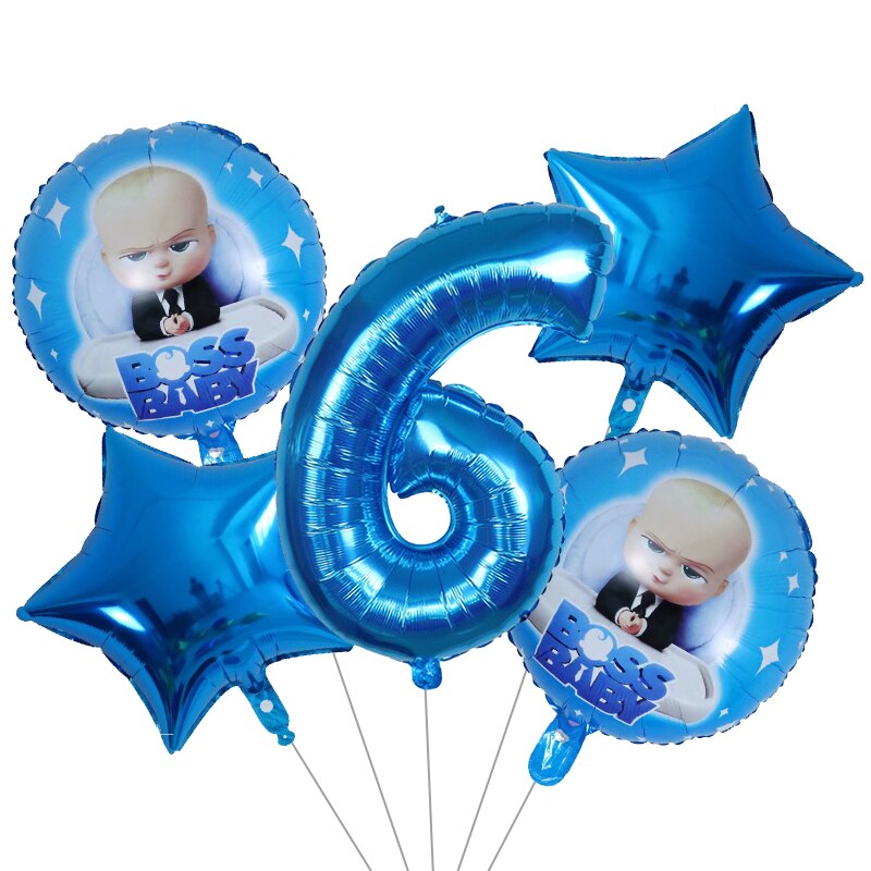 Set 5 bong bóng nhôm hình chữ số 32 inch dùng cho tiệc sinh nhật trẻ em (có bán lẻ)