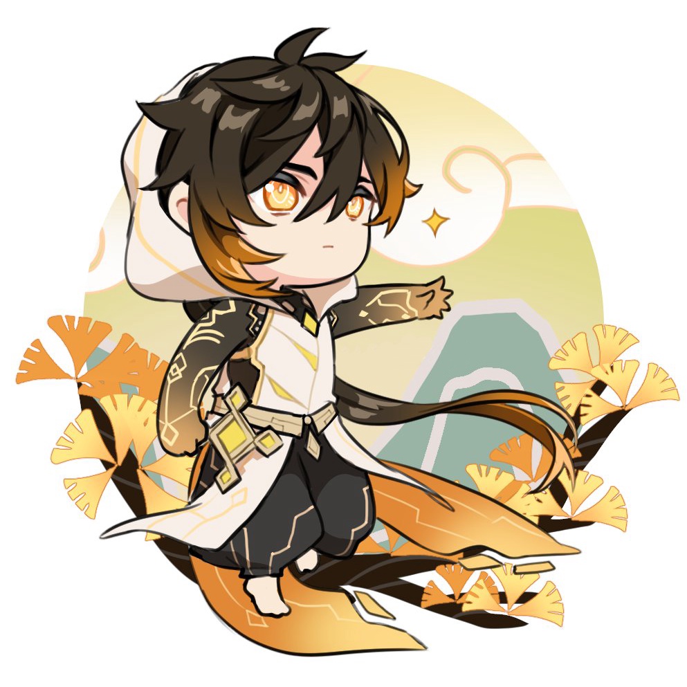 Gối ôm gối ngủ in 2 mặt chibi morax genshin impact