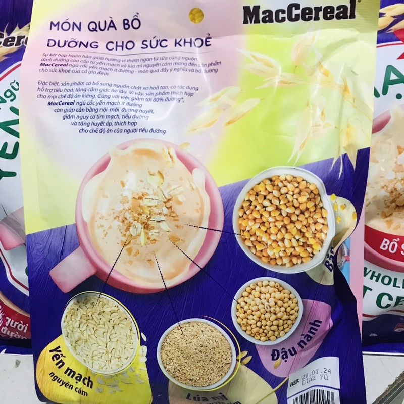 NGŨ CỐC YẾN MẠCH MACCREAL DÀNH CHO NGƯỜI ĂN KIÊNG VÀ TIỂU ĐƯỜNG (20 GÓI X 24G)