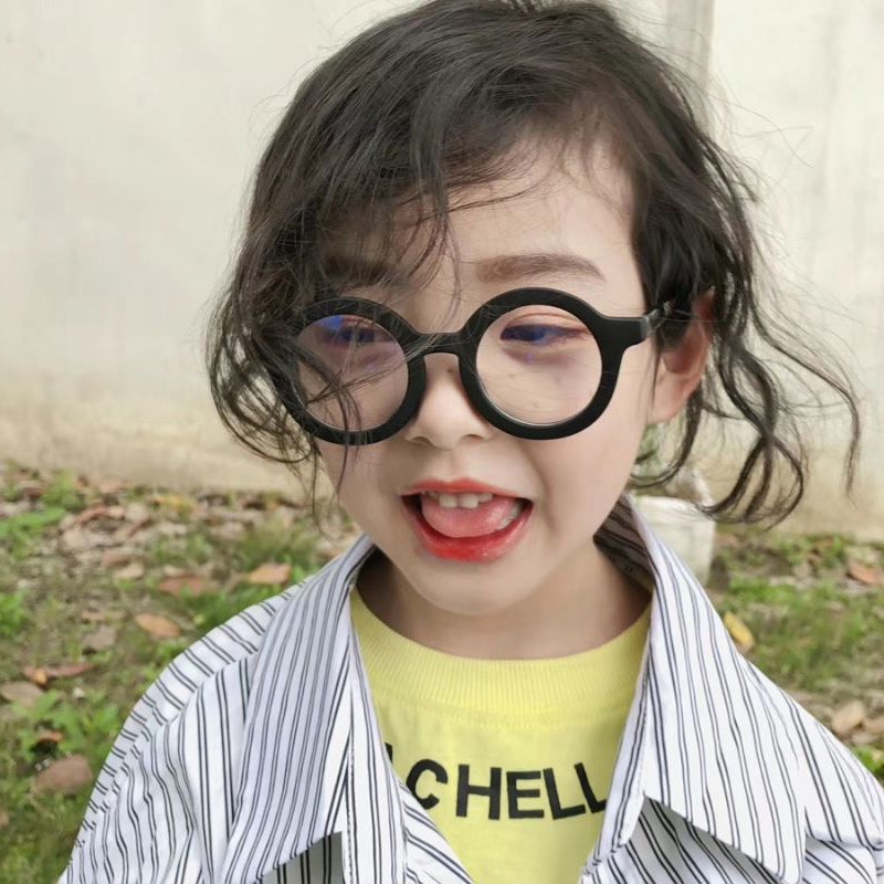 Mắt Kính Gọng Tròn Kiểu Hoạt Hình Ngộ Nghĩnh Cho Bé Trai Và Gái