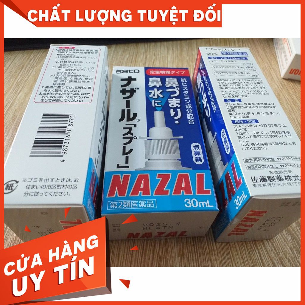 Xịt mũi Nazal của Nhật 30ml Hàng Chuẩn
