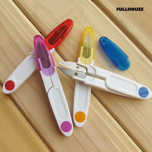 Small Scissors Mini Cutter With Hat Portable U-shape Sewing Tool Home Creative 
