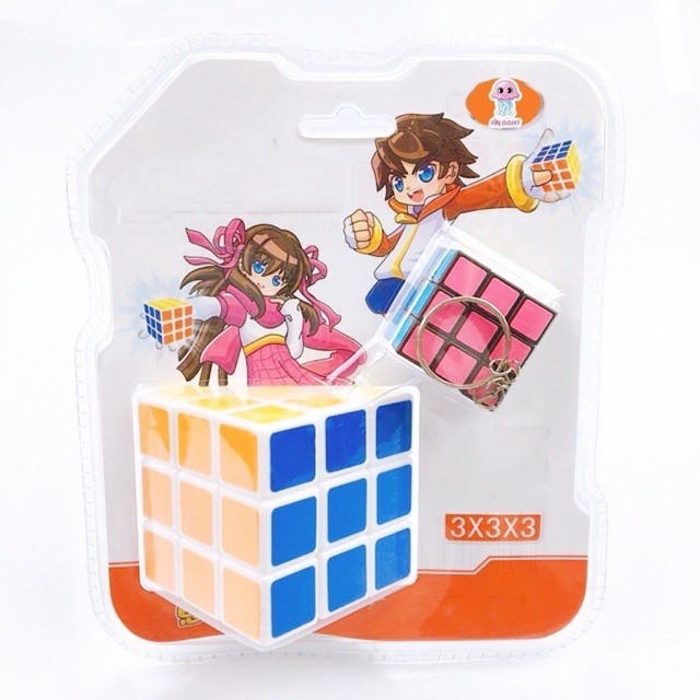 Freeship 50k ⚡ Rubik 3x3 tặng kèm rubik mini loại đẹp, phát triển trí tuệ, chất lượng, giá rẻ