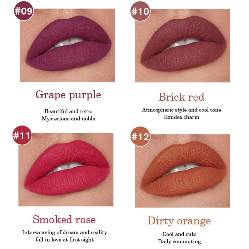 Son Lì Bút Chì 12 Màu Sắc Tùy Chọn Thương Hiệu brroa