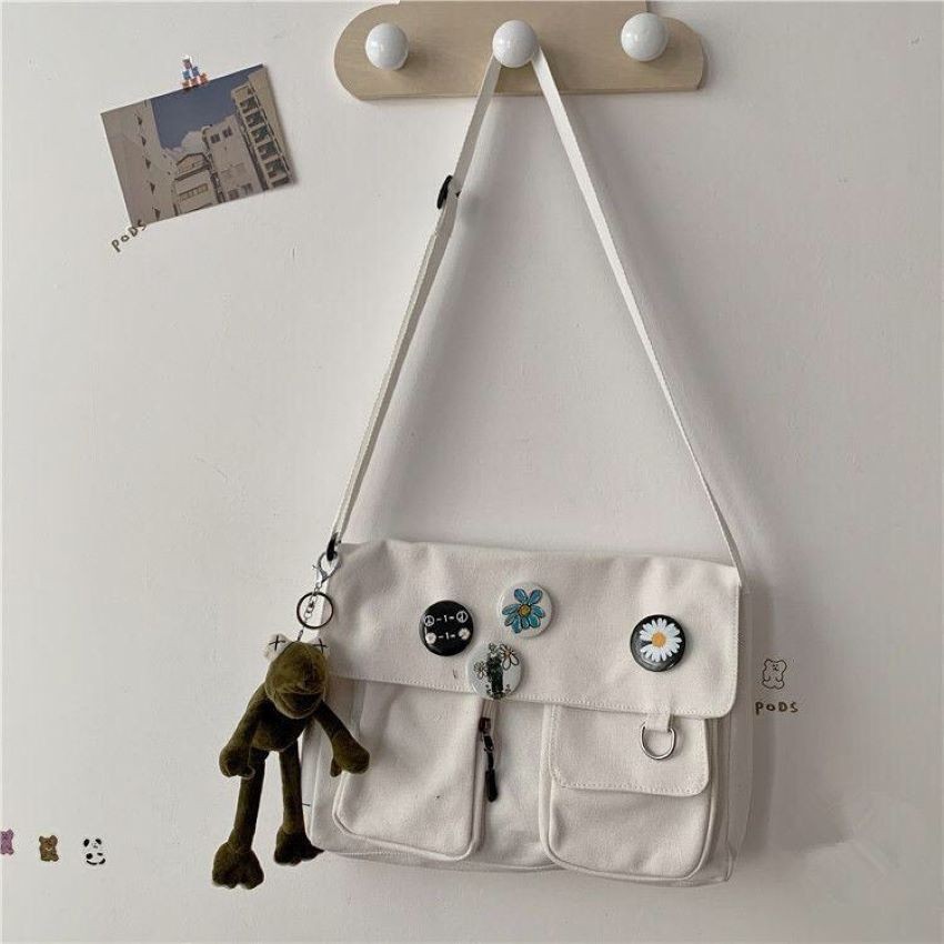 Túi tote vải canvas bao tử size lớn đựng đồ đi học đi chơi đi làm phong cách thời trang Hàn | BigBuy360 - bigbuy360.vn