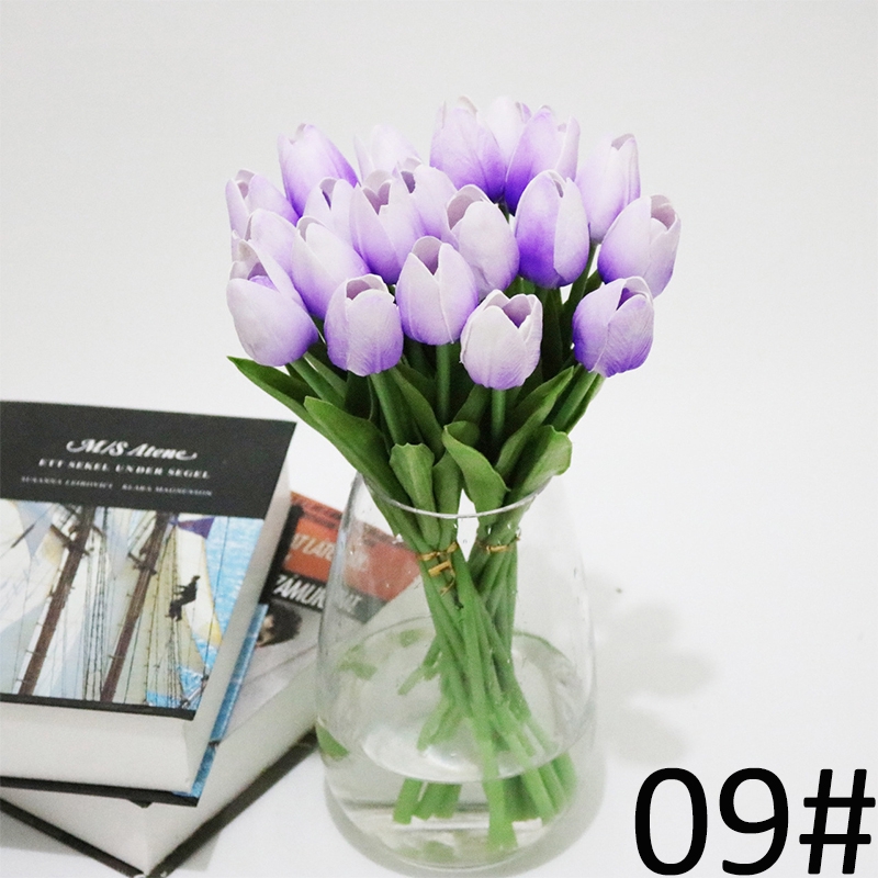 Bộ 10 bông hoa tulip nhân tạo dùng để trang trí nội thất