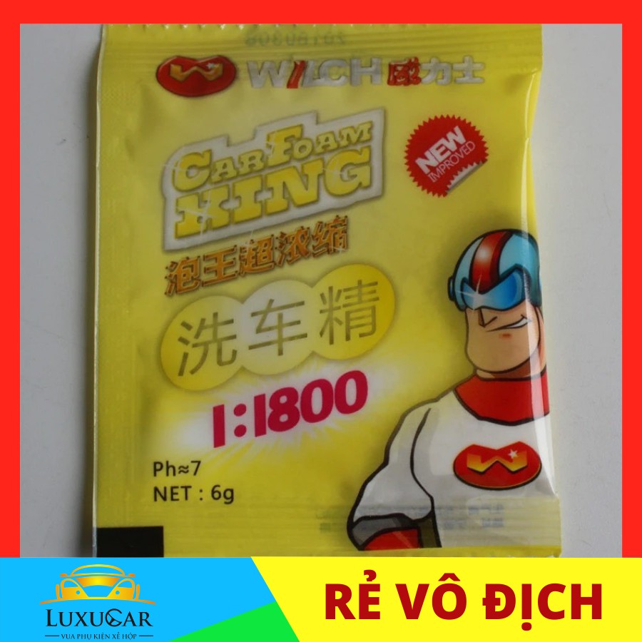 Bột rửa xe không chạm, tạo bọt tuyết rửa xe hơi, ô tô, xe máy Cao cấp WILCH siêu đậm đặc  - Giá 1 gói