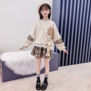 Đầm dài tay bé gái 10 tuổi (1 - 12 tuổi)  ☑️ váy thu đông bé gái 11 tuổi ☑️ set váy bé gái size đại 25kg 30kg 35kg 40kg