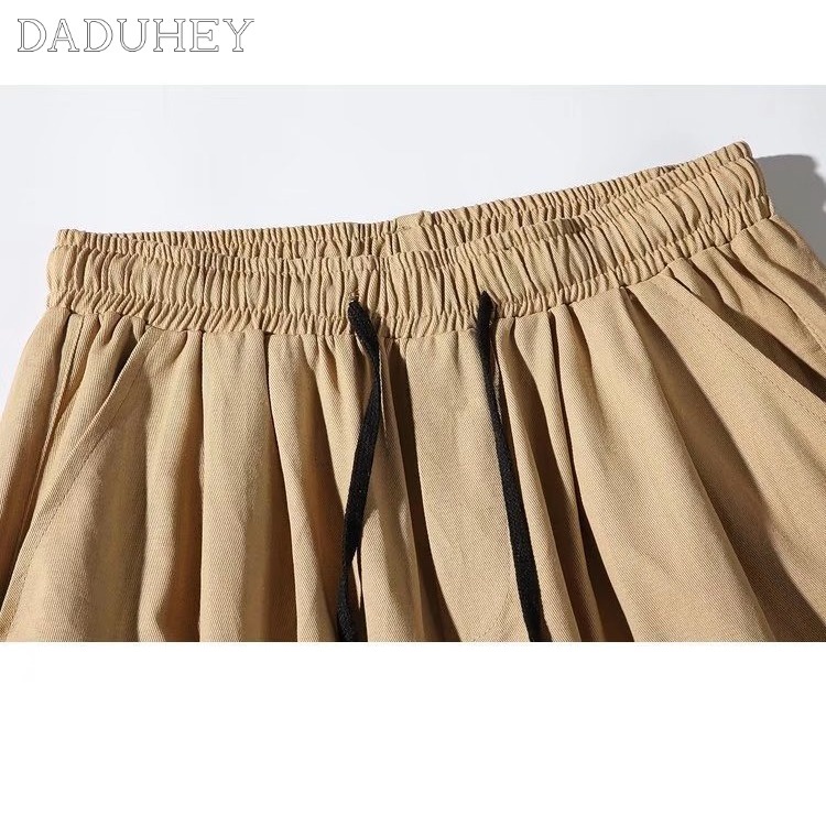 DaDuHey Men's Japanese-Style Retro Drawstring Ankle-Tied Track Sweatpants Fashion Brand Loose Street Casual Working Pants