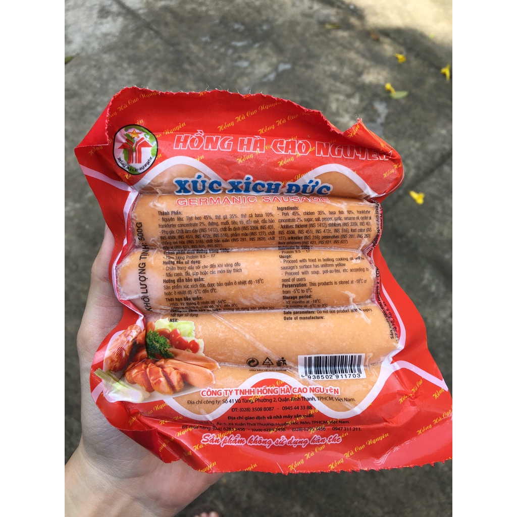 Xúc Xích Hồng Hà Cao Nguyên 500G