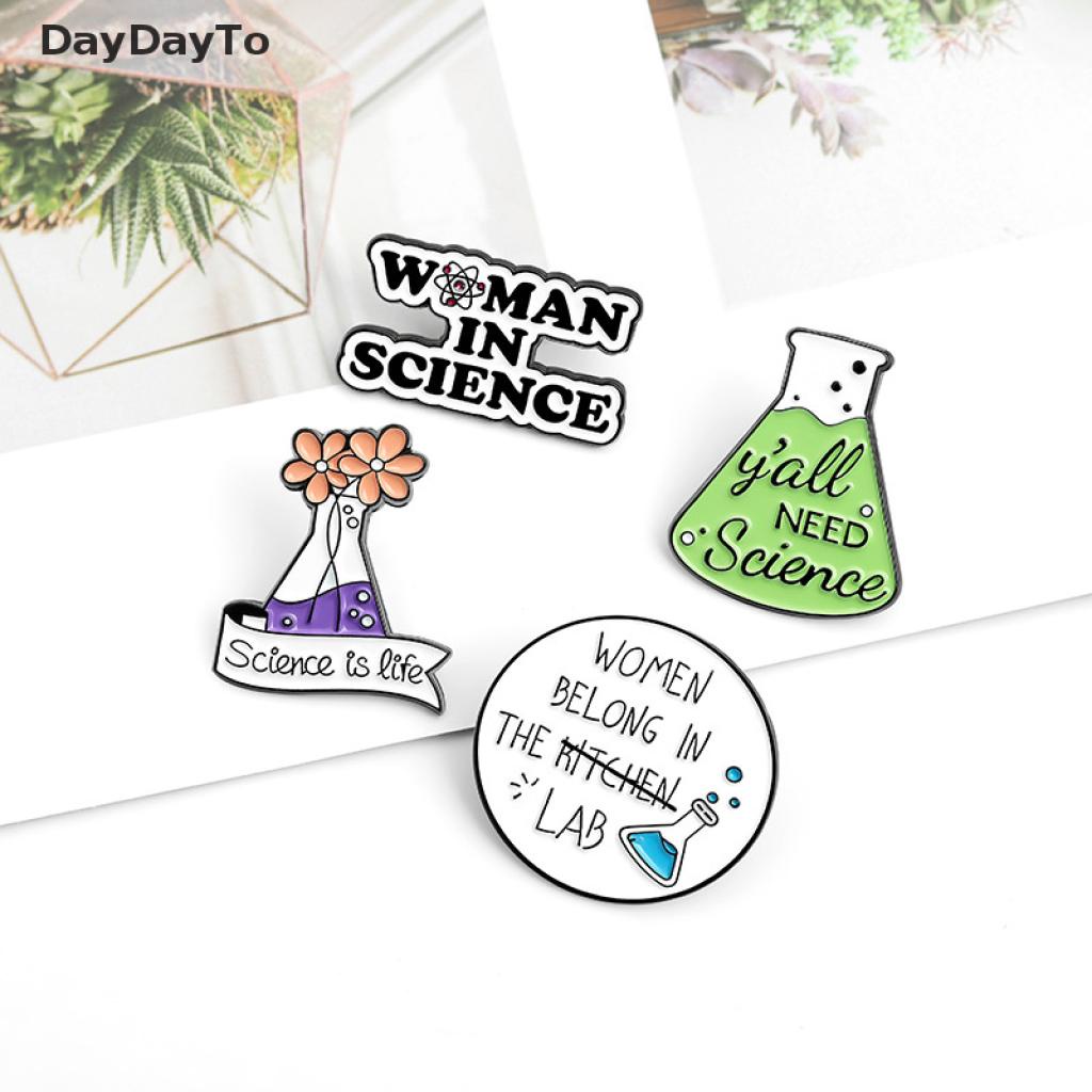 DayDayTo Chemistry Pharmacist Enamel Pin Science Metal Brooches Pins for Backpack Jewelry VN