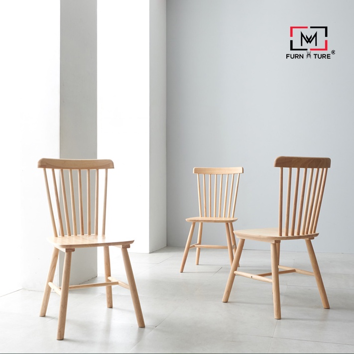 Ghế Windsor Chair gỗ cao su tự nhiên nhiều màu MW FURNITURE - Nội thất căn hộ