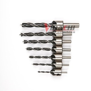 BỘ 7 MŨI KHOAN 2 TẦNG -đường kính 3, 4, 5, 6, 7,8, 10 mm