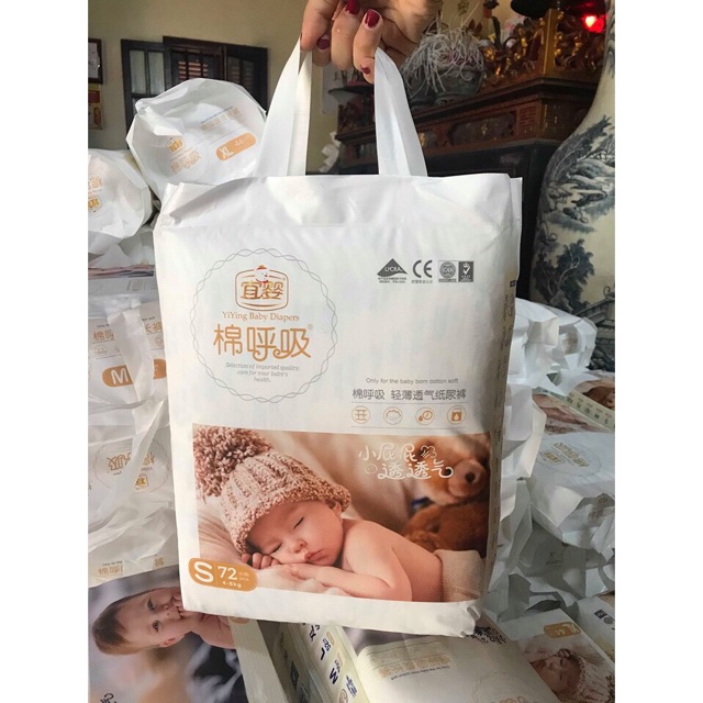 Tã/bỉm quần/dán Yiying hơi thở bông S72/M60/L52/XL44/XXL40/XXXL36