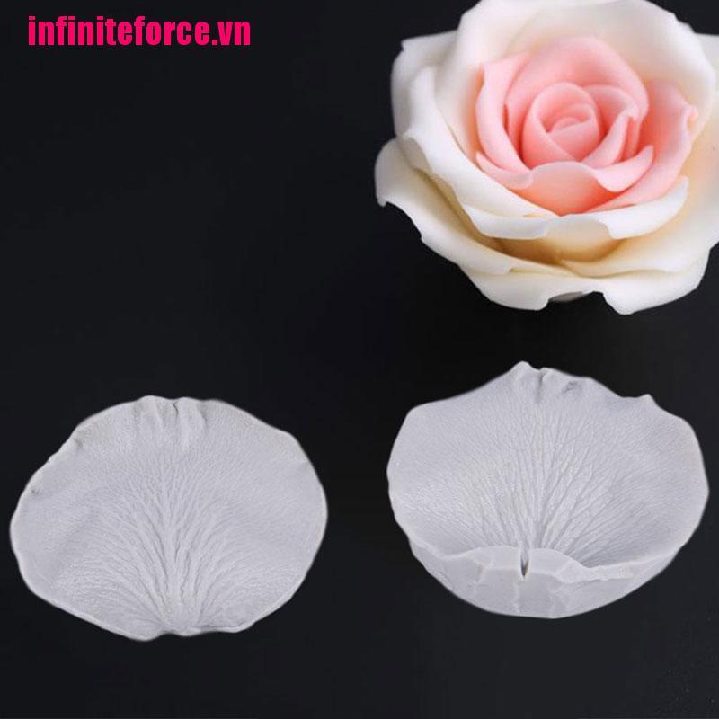Khuôn Silicone Hình Cánh Hoa Hồng Trang Trí