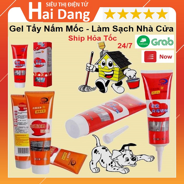 Keo tẩy mốc chân tường, Gel tẩy mốc đa năng - Chai Gel Làm Sạch Nấm Mốc, Keo Làm Sạch