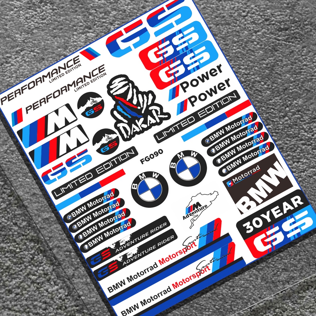 Miếng Dán Phản Quang Chống Thấm Nước Trang Trí Xe Mô Tô bmw