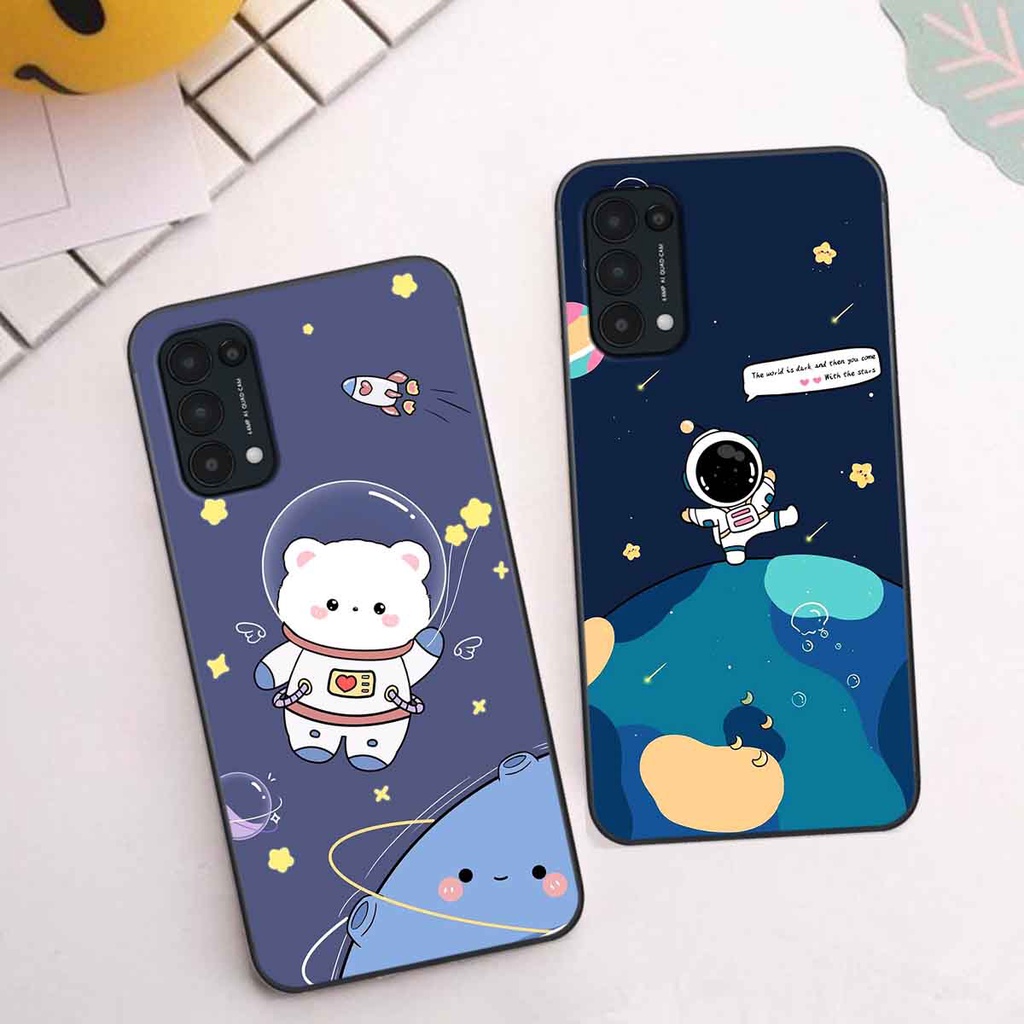 Ốp Oppo Reno5 4G / Reno5 5G / Reno 5 in hình vũ trụ, phi hành gia bầu trời cute dễ thương