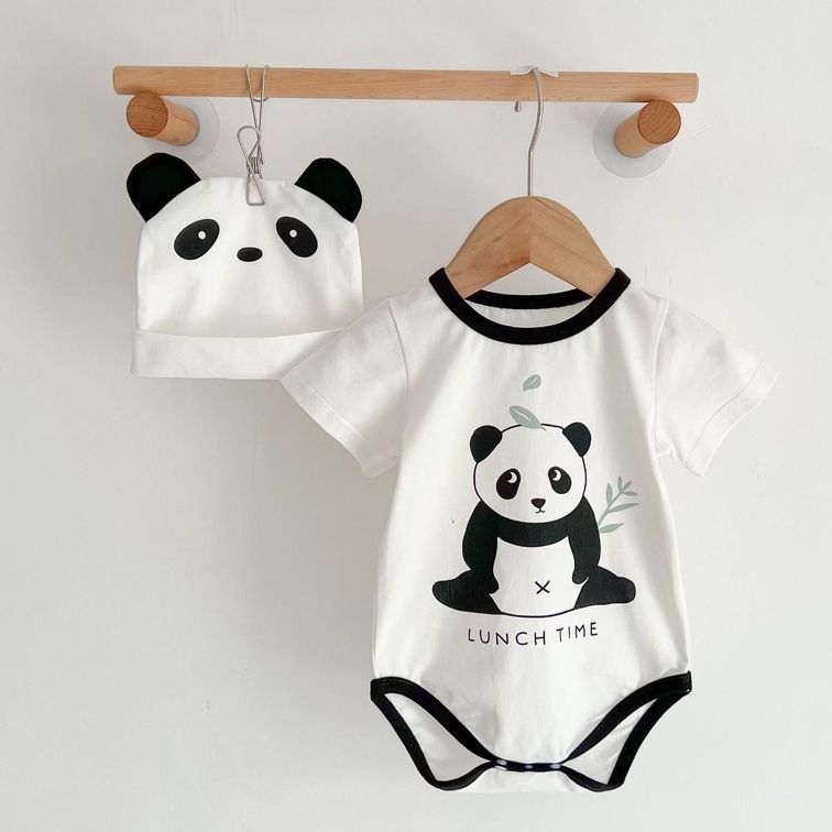 Set body chip hình gấu panda đáng yêu cho bé Mica Baby QA22