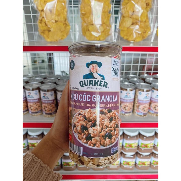 500g Ngũ Cốc Hạt Granola Ăn Kiêng Giảm Cân Nhiều Hạt, Không Đường