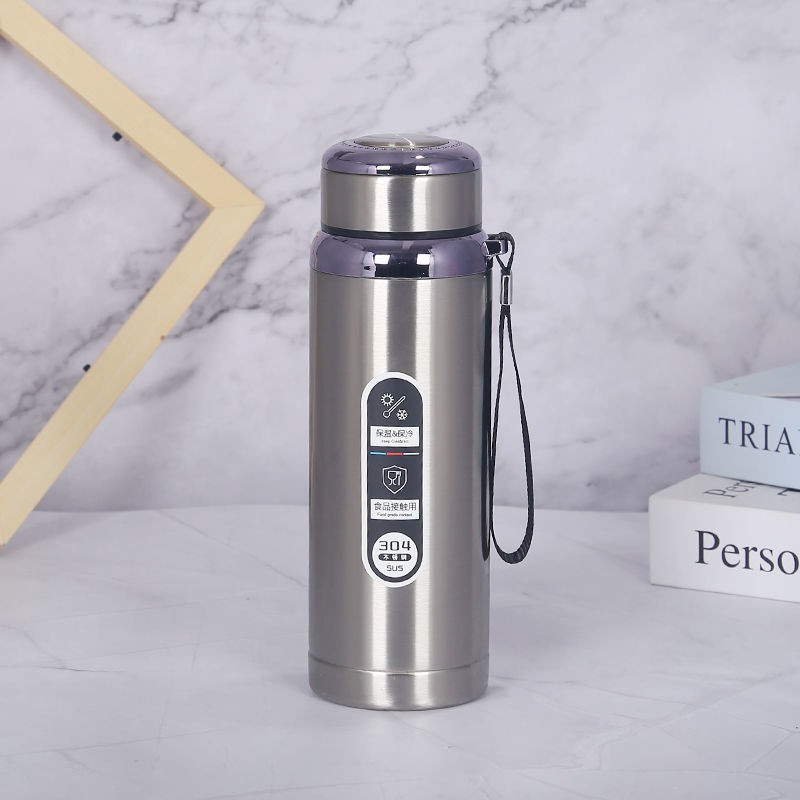 Bình nước giữ nhiệt KIM CƯƠNG inox loại 800ml có phễu lọc tiện lợi (304)