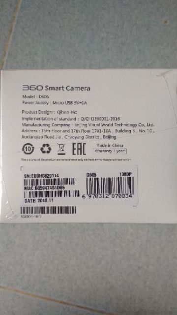 Qihoo D606 Camera 1080p Bản quốc tế tiếng Anh nguyên seal