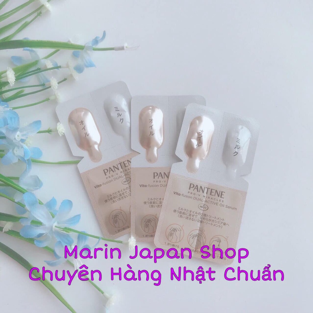 (Chuẩn store) Serum dưỡng tóc Pantine Mini 0,2ml dạng sữa và dầu oil Nhật Bản