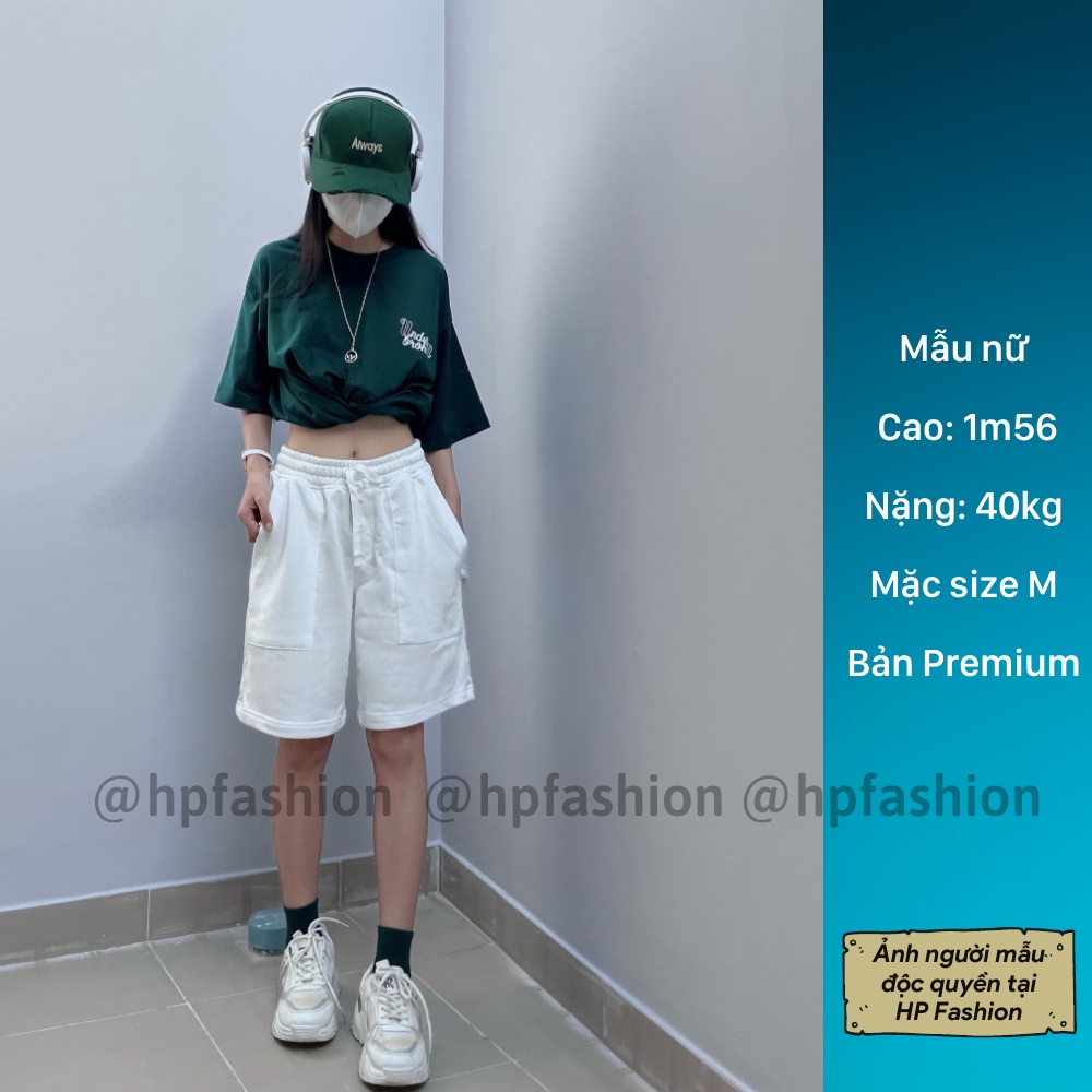 Quần đùi trơn chất nỉ chân cua ❤️ Quân short form unisex nam nữ - Happy Style