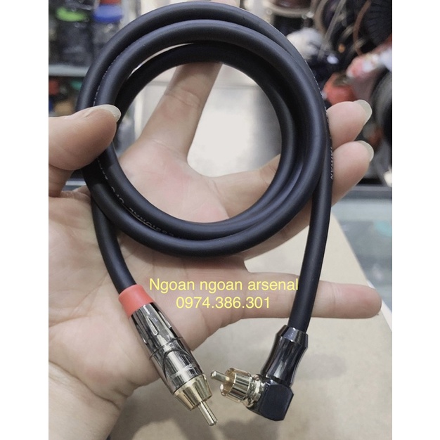 Dây tín hiệu Coaxial AV RCA cong bẻ góc chất lượng