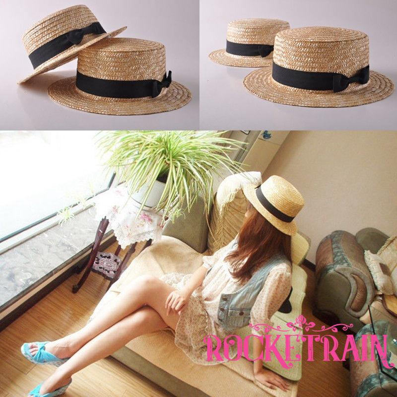 Mũ cói rộng vành phong cách Boho cho mẹ và bé