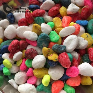 1kg Đá sỏi nhiều màu ( đá sắc màu ) - size vừa