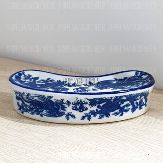 Bộ kỷ thờ 3 chén xanh - Bát Tràng