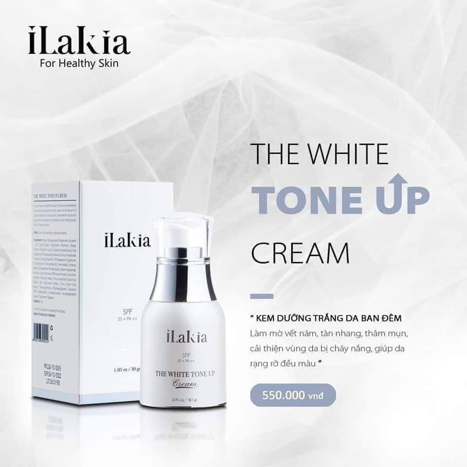 Kem Dưỡng Da Ban Ngày ILAKIA Dưỡng Trắng Da Nâng Tone Dưỡng Ẩm The White Tone Up Cream 30g - Hàn Quốc | BigBuy360 - bigbuy360.vn