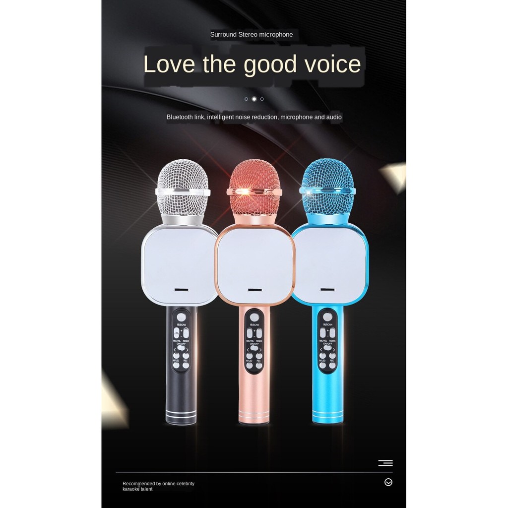 [Mã ELHACE giảm 4% đơn 300K] Micro karaoke bluetooth GrownTech Q009 hỗ trợ thu âm, kiêm loa bluetooth