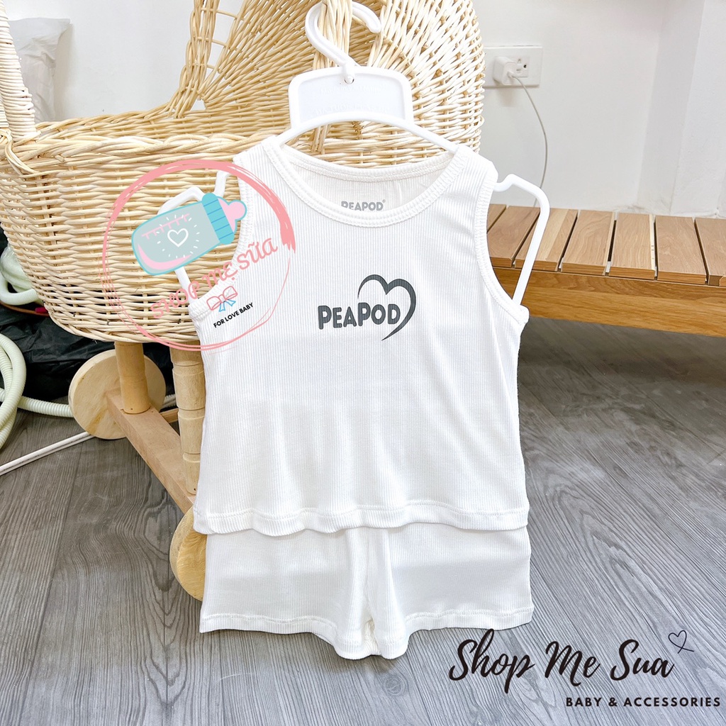 PEAPOD Bộ Ba Lỗ Tăm Mỏng Mát Cho Trẻ Em 6m-4y