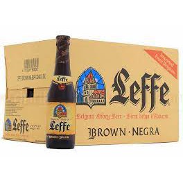 Bia Leffe Nâu ( Leffe Brune ) 6,5% thùng 24 chai 330ml nhập khẩu Bỉ