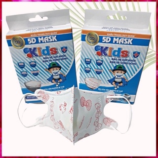 Hộp 10 chiếc size nhí 0-5 tuổi khẩu trang 5d kids mask duy quân