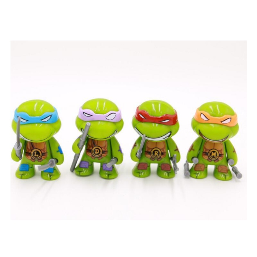 Bộ 4 Mô Hình Nhân Vật Ninja Rùa Thiết Kế Dễ Thương