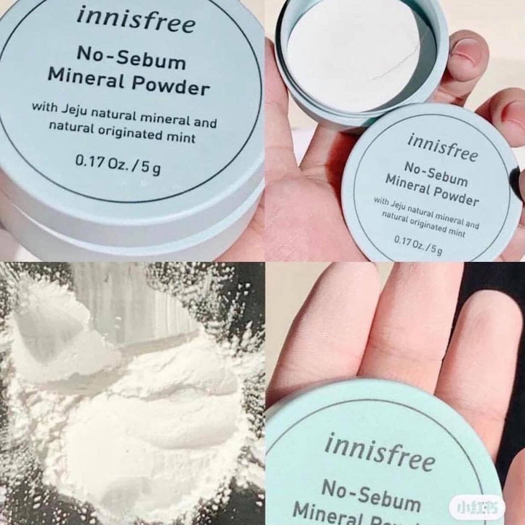 Phấn phủ kiềm dầu dạng bột khoáng Innisfree No Sebum Mineral Powder 5g