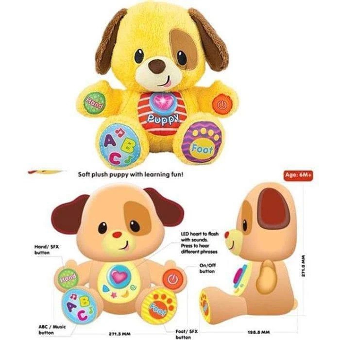 Thú bông có nhạc Chó Puppy ôm ấp hát và học cùng bé - Winfun 00669 - giúp bé phát triển cảm xúc, ngôn ngữ sớm