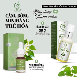 Combo toàn diện cho da hết mụn, thâm - combo diếp cá igreen