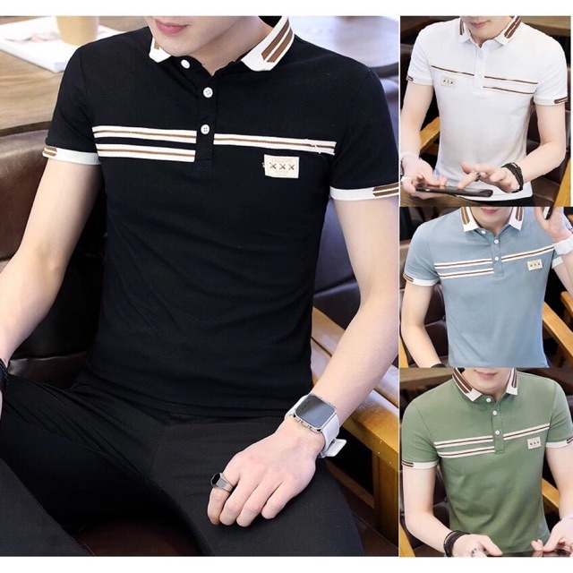 Áo thun nam tay ngắn cổ bẻ thanh lịch mẫu mới nhiều màu