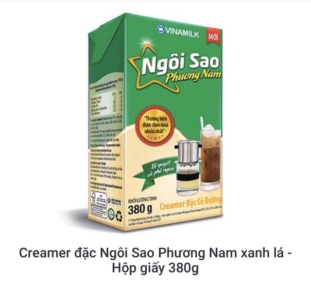 Sữa đặc hộp giấy ông thọ, ngôi sao phương nam 380gr