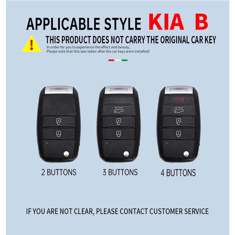 Vỏ Chìa Khóa Bằng Hợp Kim Kẽm Cho KIA RIO 3 K2 K3 K4 K5 Sportege Picanto Optima Soul Ceed Sorento Forte Stinger Cerato